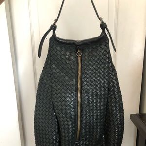 MAKE ME AN OFFER - Leather Woven Backpack